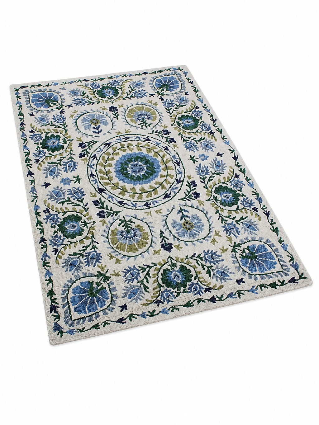 The Riviera Rug — Luxury Vintage Botanical Area Rug