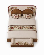The Elowen Bed — Luxury Floral Upholstered Bed