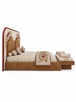 The Elowen Bed — Luxury Floral Upholstered Bed