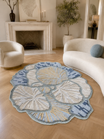 The Ivory Bloom Rug — Luxury Sculpted Floral Hand-Tufted Area Rug