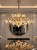 The Florenza Élan — Luxury Gold Floral Crystal Chandelier