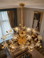 The Florenza Élan — Luxury Gold Floral Crystal Chandelier