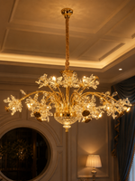 The Florenza Élan — Luxury Gold Floral Crystal Chandelier