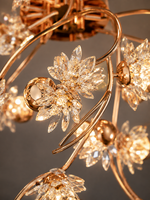 The Kalviera Bloom Chandelier — Luxury Crystal Floral Vine Ceiling Light