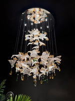 The Nylora Bloom — Luxury Crystal Floral Cascade Chandelier