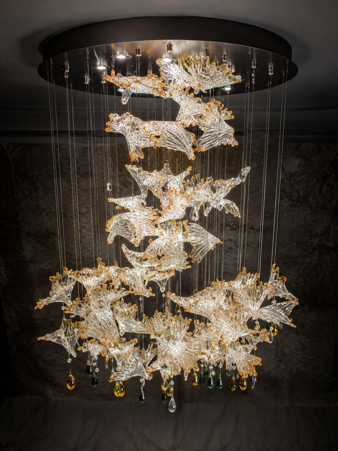 The Nylora Bloom — Luxury Crystal Floral Cascade Chandelier
