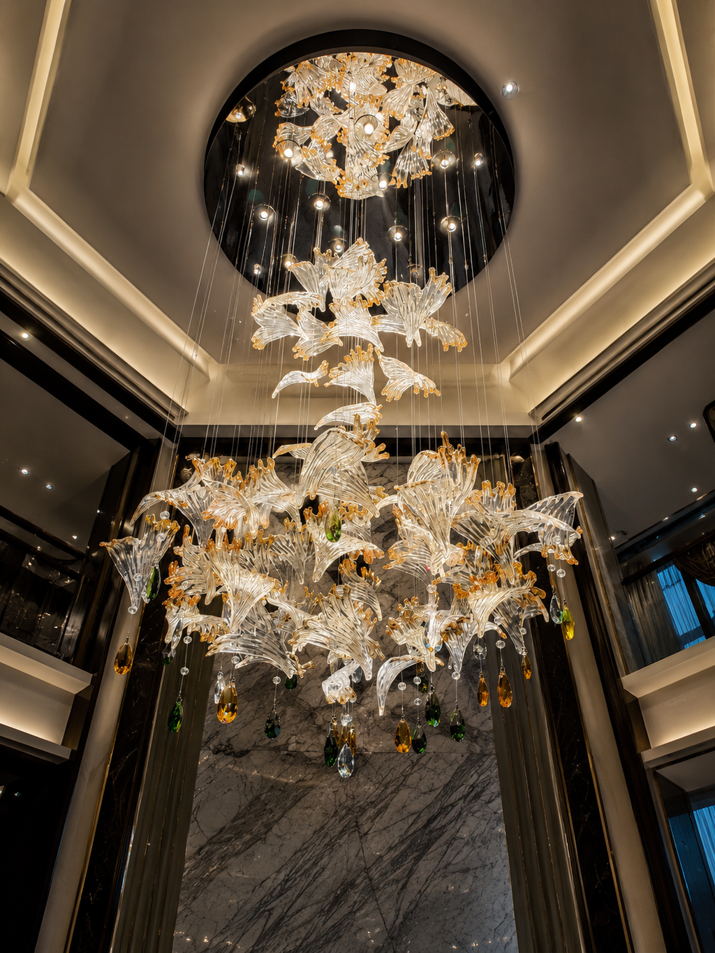The Nylora Bloom — Luxury Crystal Floral Cascade Chandelier