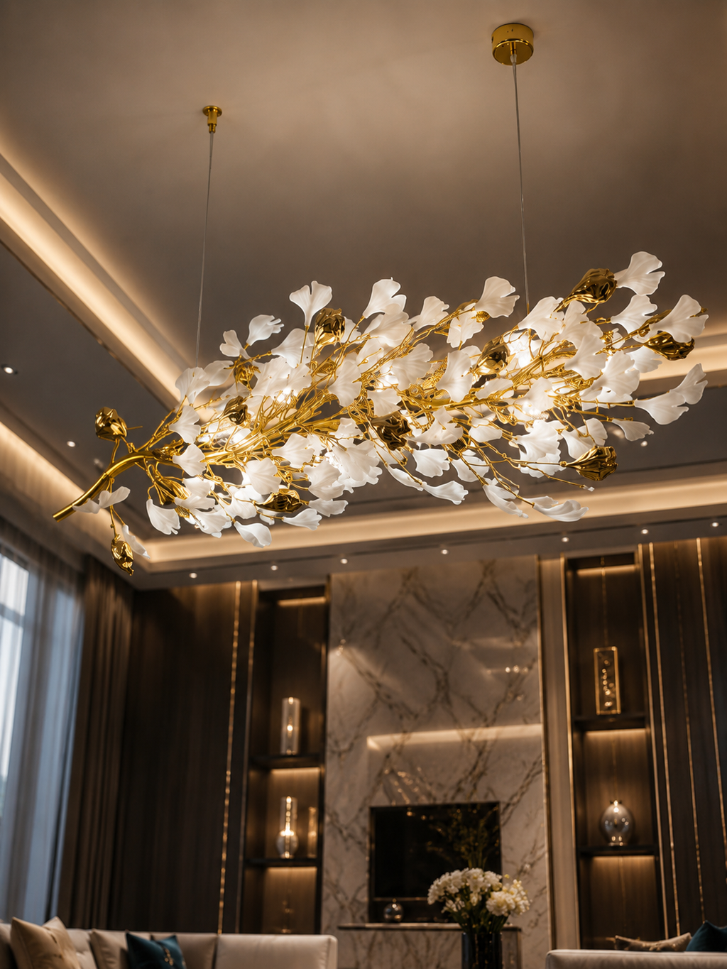 The Fiorvelle Chandelier — Luxury Floral Branch Statement Chandelier