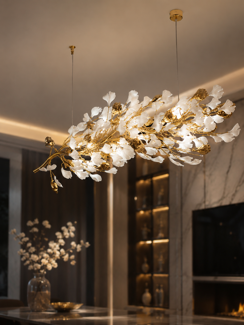 The Fiorvelle Chandelier — Luxury Floral Branch Statement Chandelier