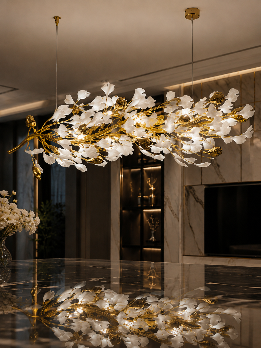 The Fiorvelle Chandelier — Luxury Floral Branch Statement Chandelier