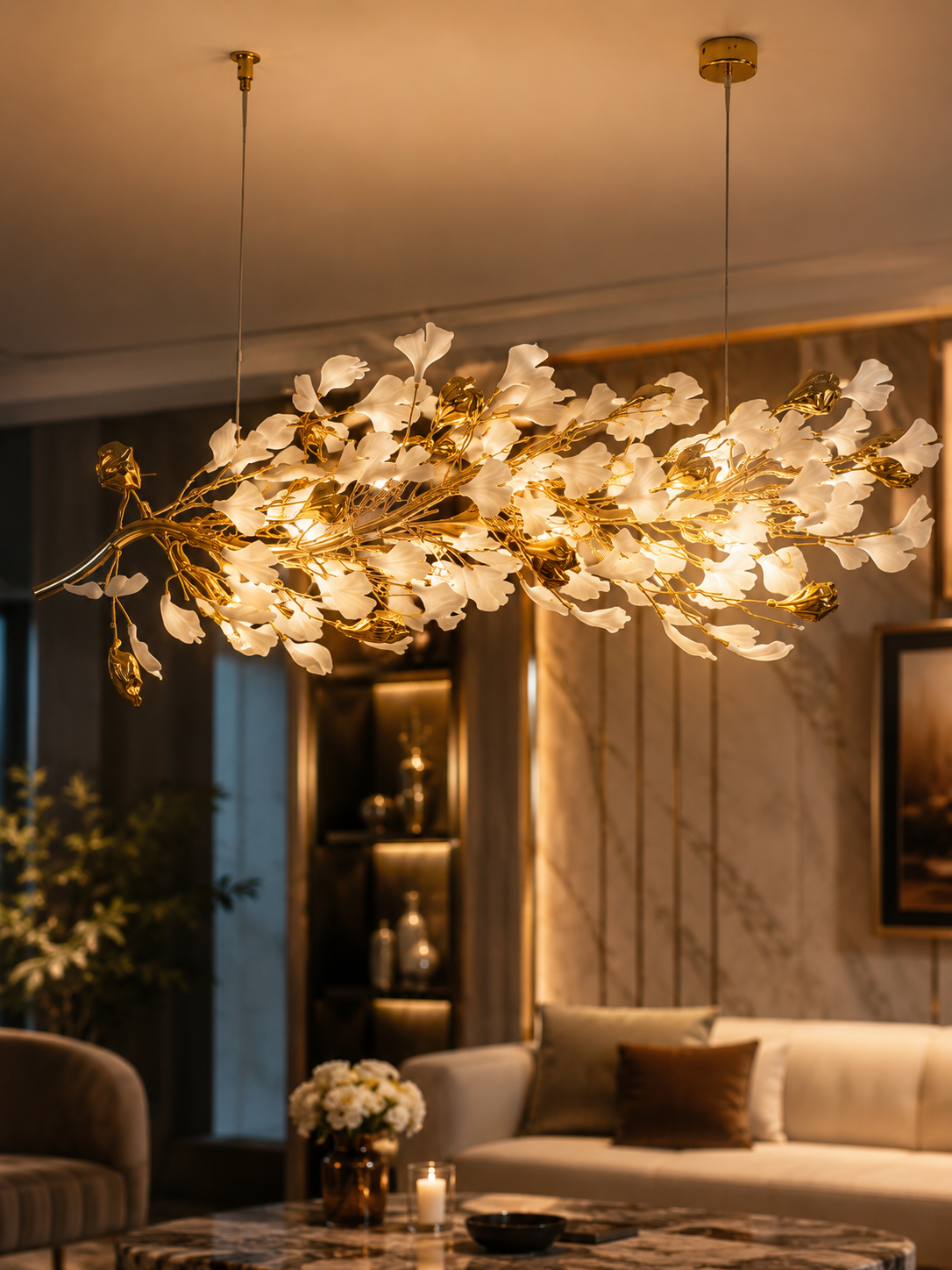 The Fiorvelle Chandelier — Luxury Floral Branch Statement Chandelier
