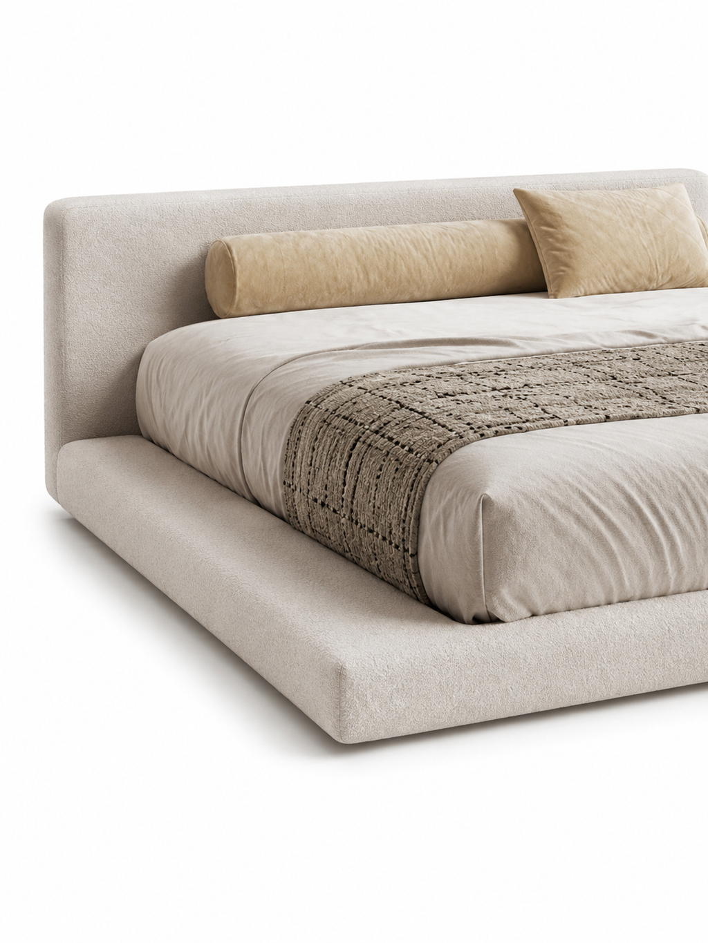 The Primrose Bed — Luxury Bouclé Upholstered Bed