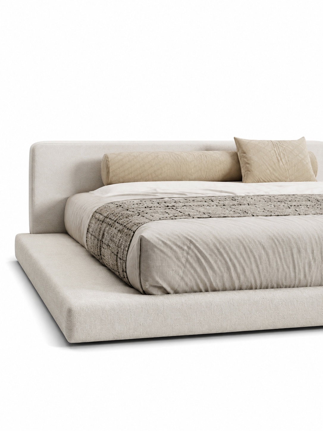 The Primrose Bed — Luxury Bouclé Upholstered Bed