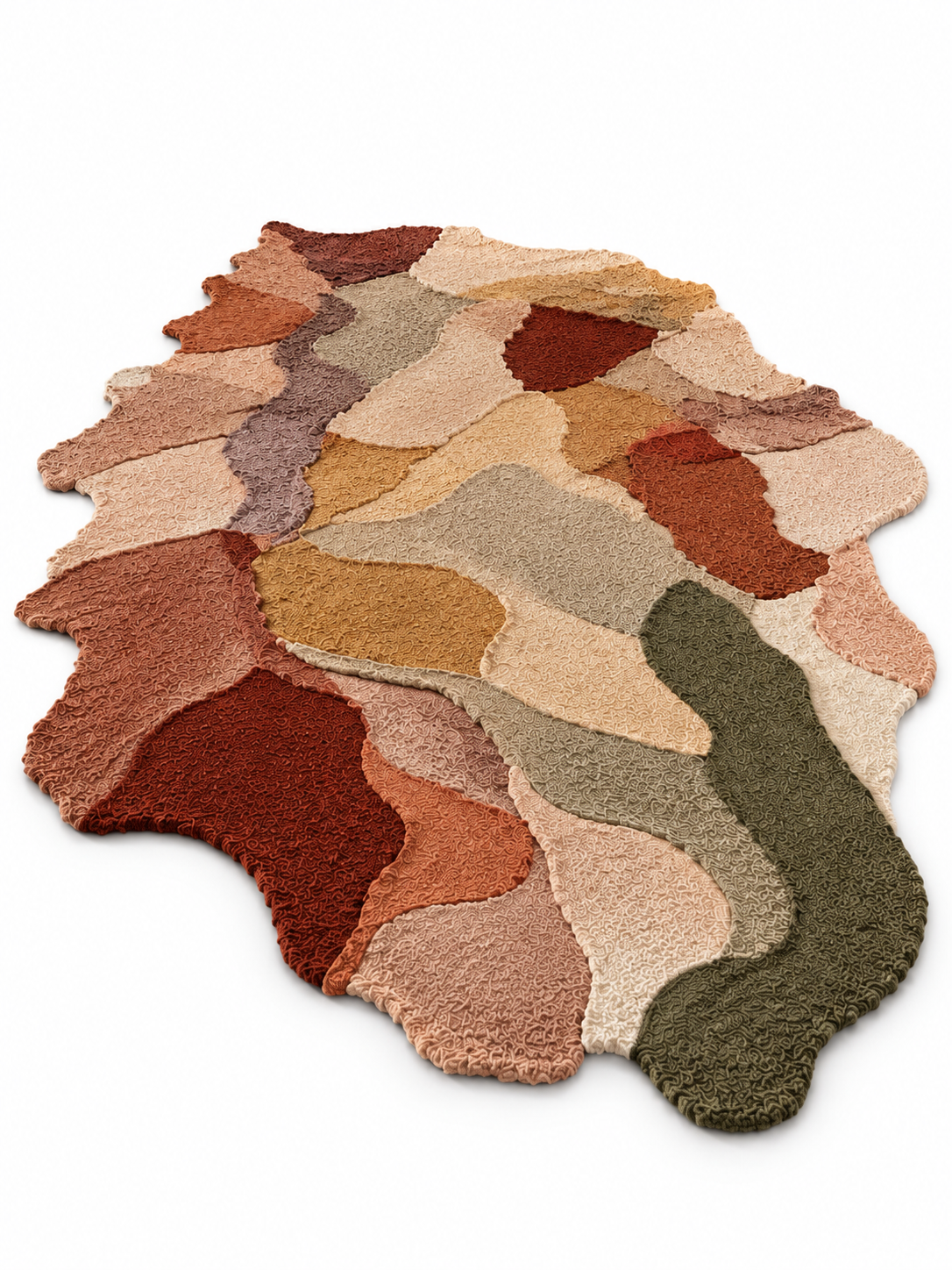 The Terra Mosaic Rug — Luxury Organic Patchwork Area Rug