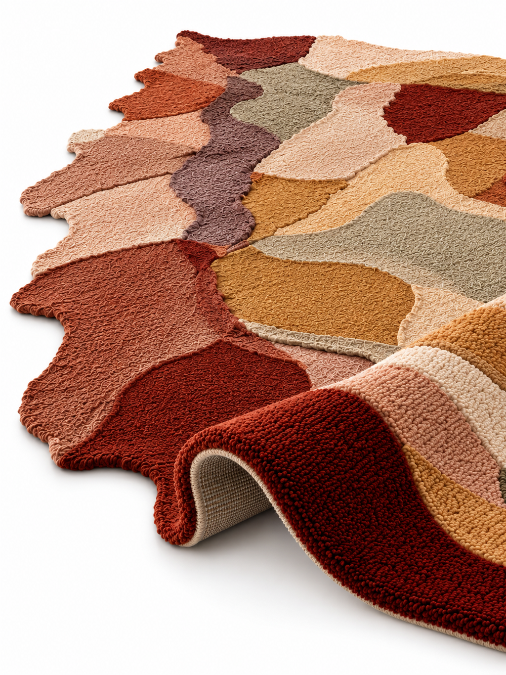 The Terra Mosaic Rug — Luxury Organic Patchwork Area Rug