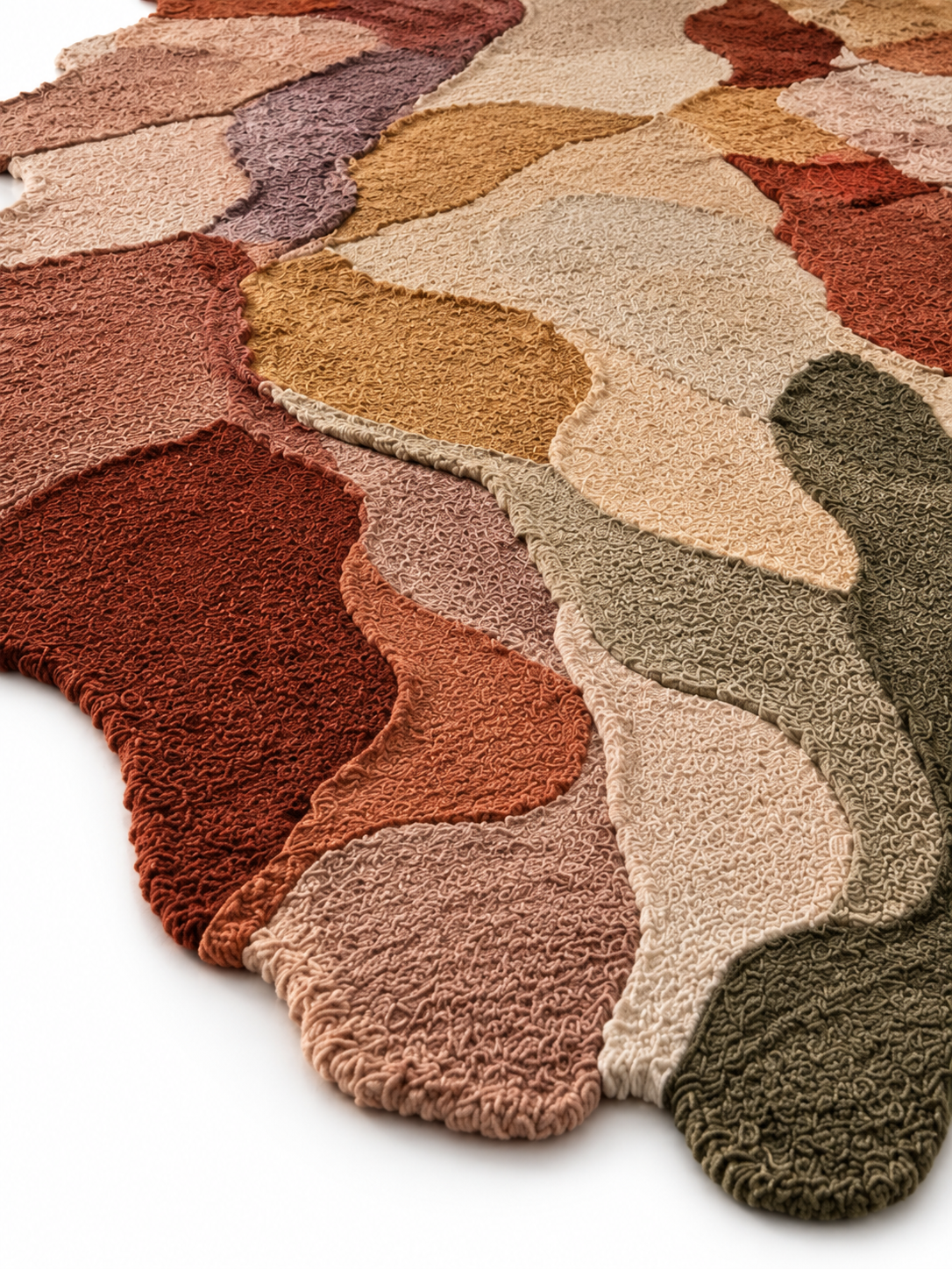 The Terra Mosaic Rug — Luxury Organic Patchwork Area Rug