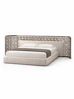 The Calista Bed — Luxury Curved Upholstered Bed