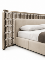The Calista Bed — Luxury Curved Upholstered Bed