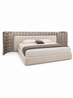 The Calista Bed — Luxury Curved Upholstered Bed