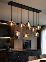The Cascade Chandelier — Luxury Smoked Glass Multi-Light Pendant Chandelier