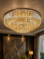 The Aurelith Chandelier — Luxury Crystal Halo Cascade Chandelier