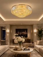 The Aurelith Chandelier — Luxury Crystal Halo Cascade Chandelier