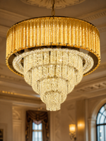 The Dorelle Chandelier — Luxury Crystal Ring Cascade Chandelier