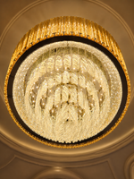 The Dorelle Chandelier — Luxury Crystal Ring Cascade Chandelier