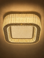The Zorielle Chandelier — Luxury Golden Crystal Square Ceiling Chandelier