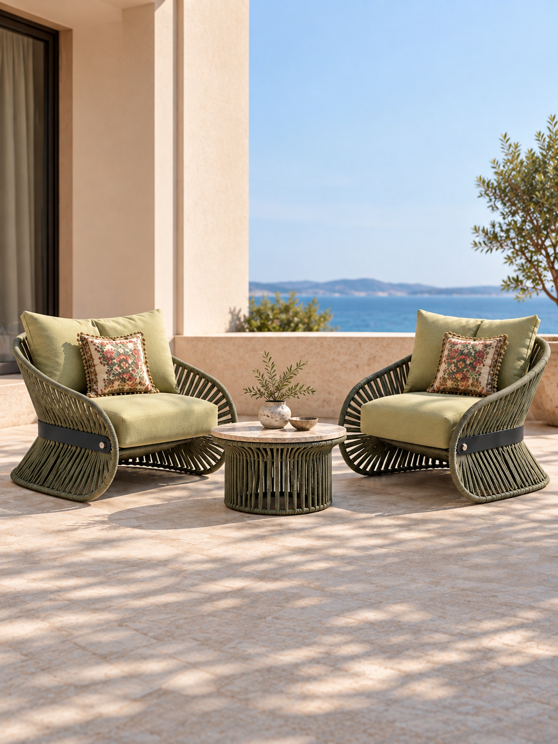 The Mirelle Outdoor Chair — Luxury Woven Lounge Chair