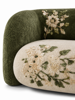 The Uvelora Sofa — Luxury Botanical Curved 4 Seater Sofa