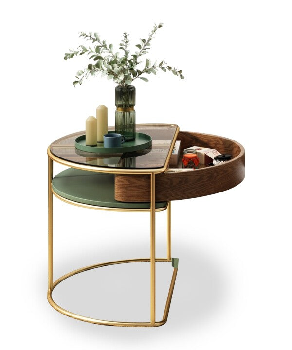 Jasper iFur Green Coffee Table Set