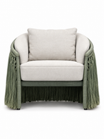The Verdelle Outdoor Sofa — Luxury Woven Fringe Sofa