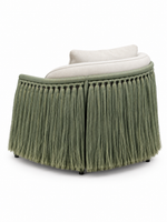 The Verdelle Outdoor Sofa — Luxury Woven Fringe Sofa