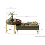 Jasper iFur Green Coffee Table Set