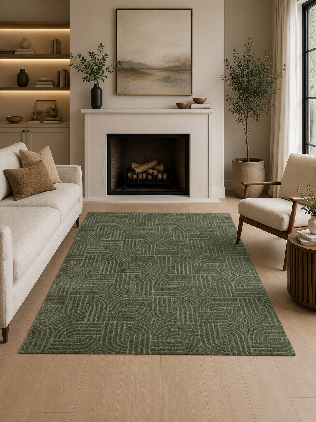 The Arbora Rug — Luxury Contemporary Geometric Polyester Rug