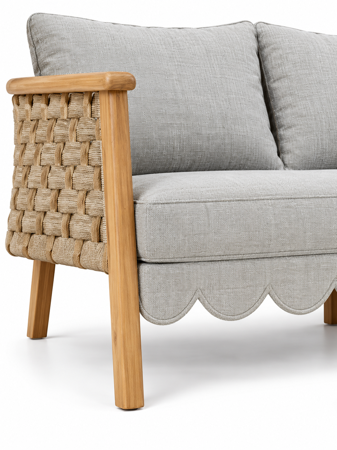 The Erica Outdoor Sofa — Luxury Teak Wood Lounge Sofa