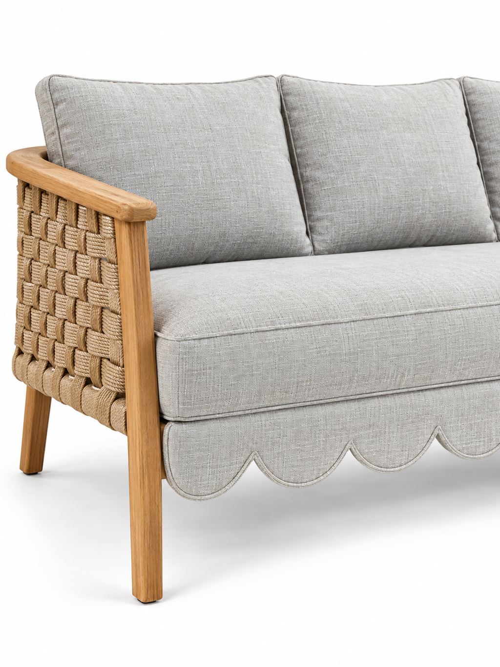 The Erica Outdoor Sofa — Luxury Teak Wood Lounge Sofa