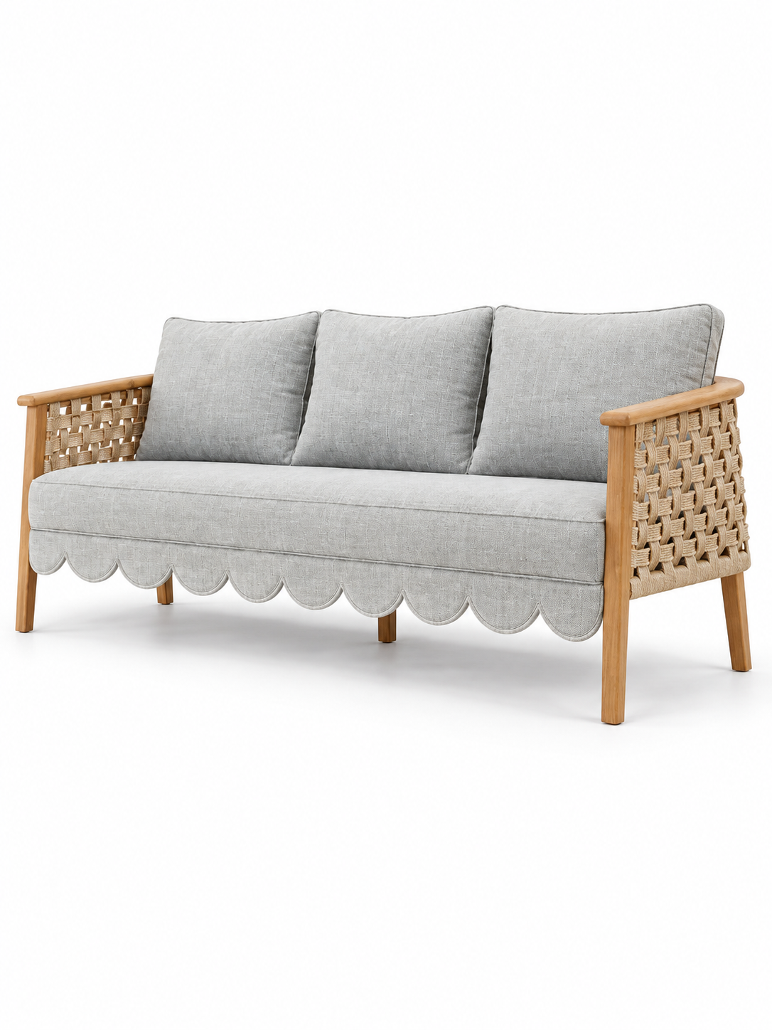 The Erica Outdoor Sofa — Luxury Teak Wood Lounge Sofa