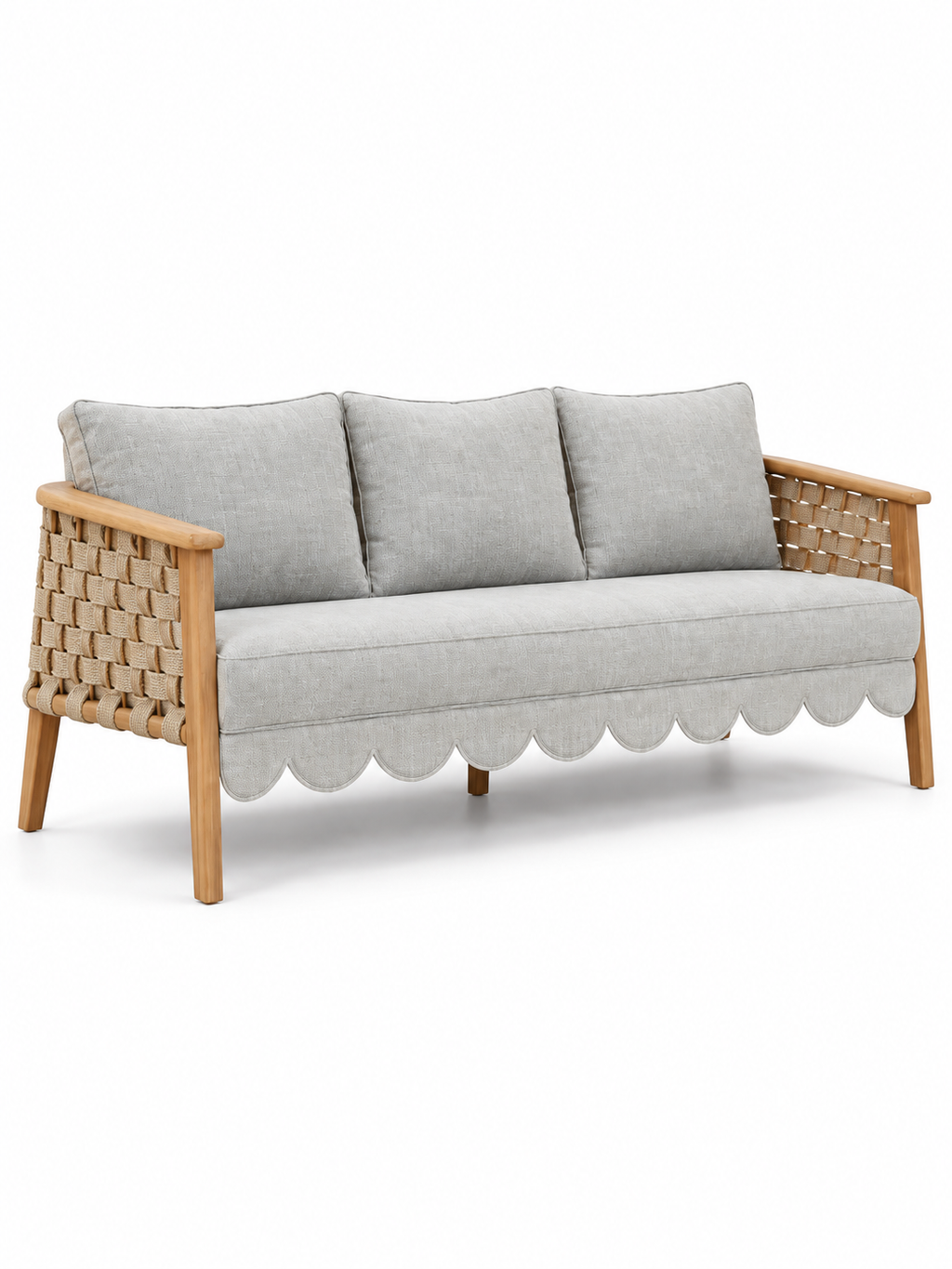 The Erica Outdoor Sofa — Luxury Teak Wood Lounge Sofa