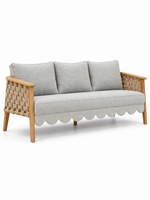 The Erica Outdoor Sofa — Luxury Teak Wood Lounge Sofa