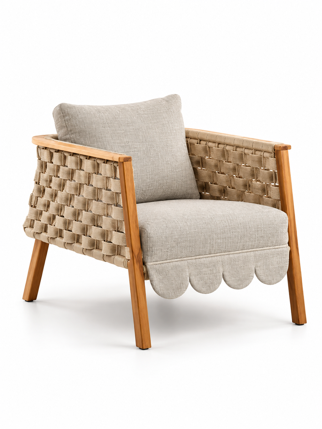 The Erica Outdoor Sofa — Luxury Teak Wood Lounge Sofa