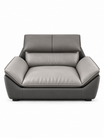 The Gravelle Sofa — Luxury Modern Grey Leather 7 Seater Sectional Sofa