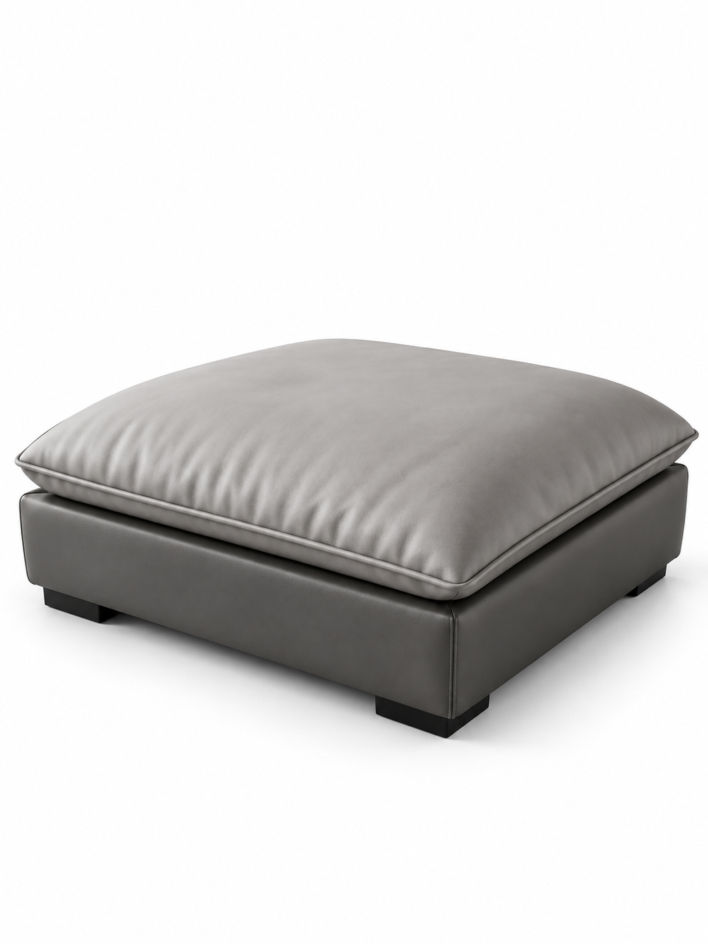 The Gravelle Sofa — Luxury Modern Grey Leather 7 Seater Sectional Sofa