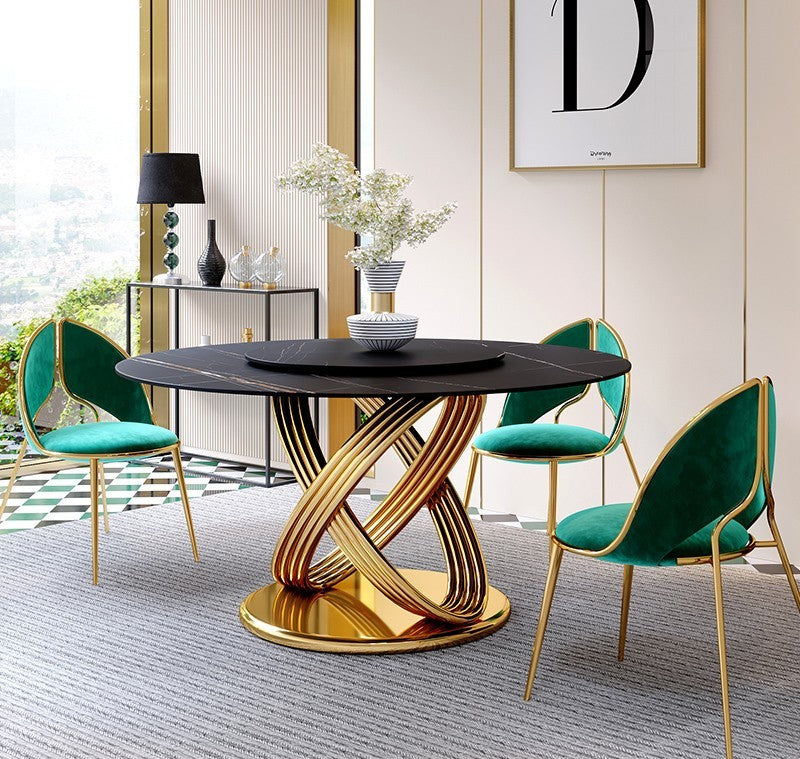 Blaze Luxurious Italian-Style Marble Round Only Table