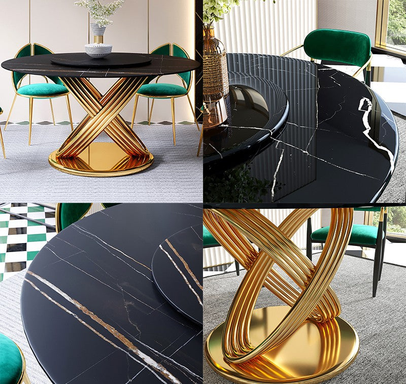 Blaze Luxurious Italian-Style Marble Round Only Table