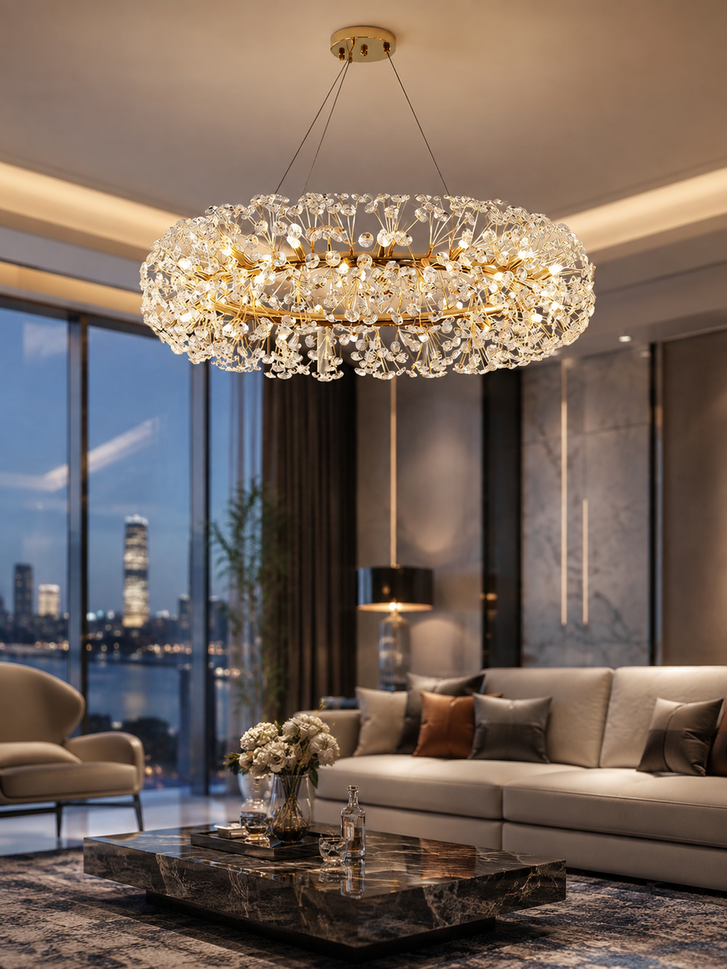 The Dandelia Chandelier — Luxury Crystal Dandelion LED Chandelier