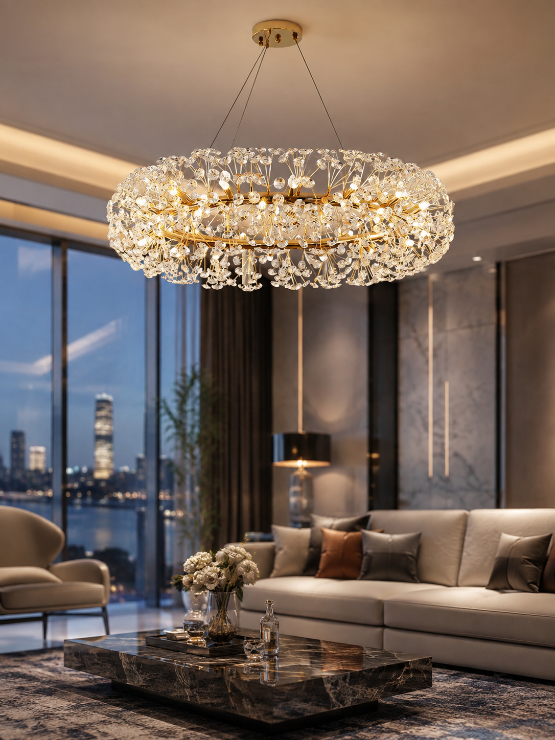 The Dandelia Chandelier — Luxury Crystal Dandelion LED Chandelier