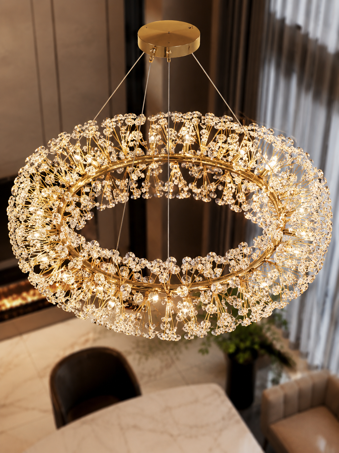 The Dandelia Chandelier — Luxury Crystal Dandelion LED Chandelier