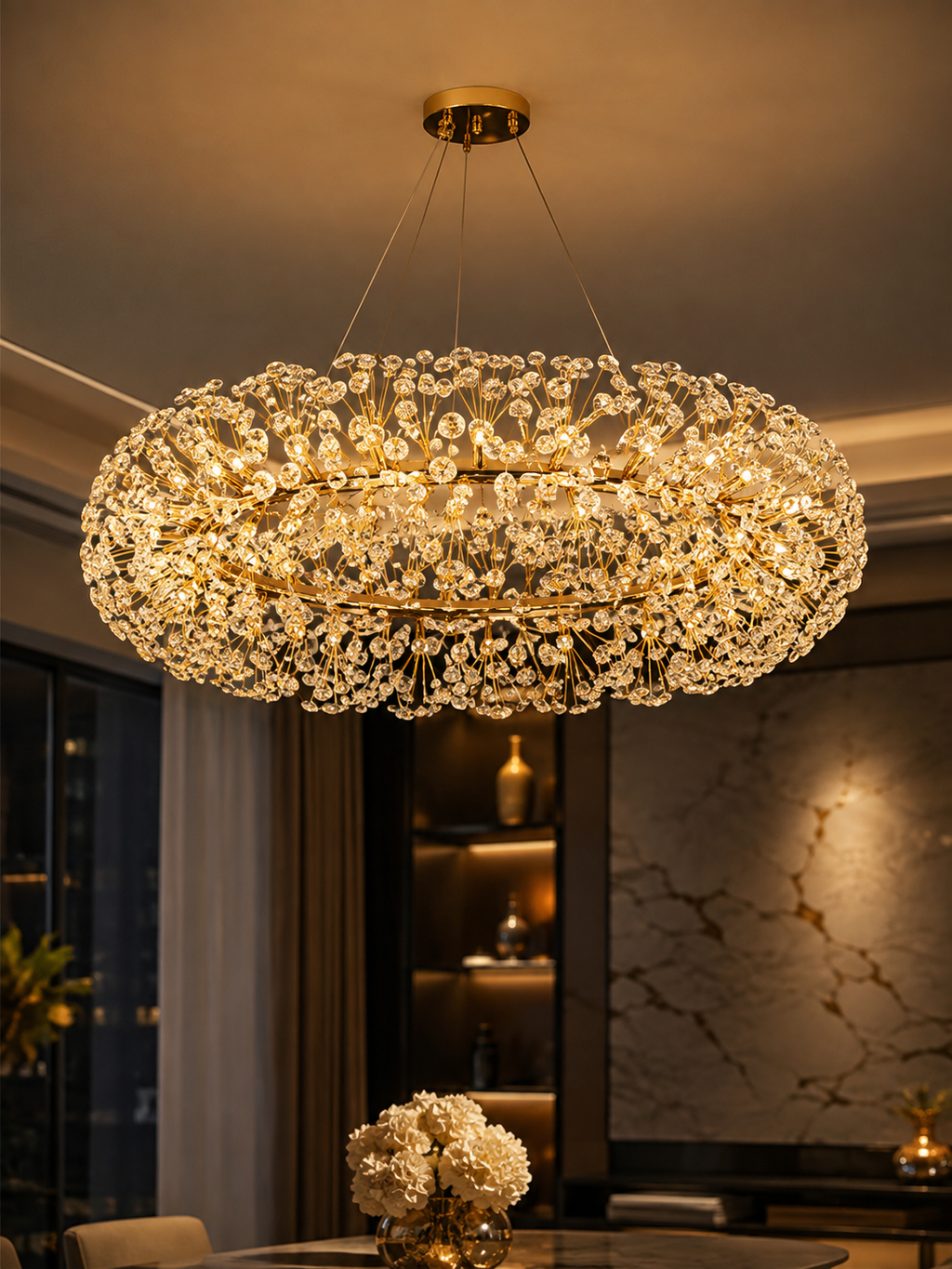The Dandelia Chandelier — Luxury Crystal Dandelion LED Chandelier